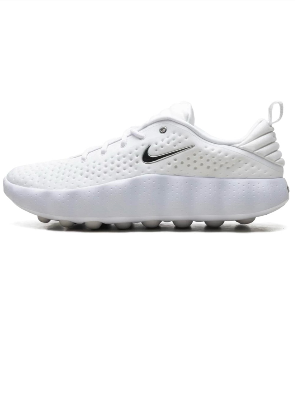 Nike Mind 002 Pregame Shoes in White, Vast Grey, Anthracite, and Metallic Silver